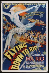 9x835 FLYING DOWN TO RIO REPRODUCTION 27x41 special '10s Dolores Del Rio, Ginger Rogers & Astaire!
