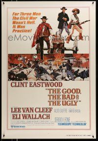 9x840 GOOD, THE BAD & THE UGLY REPRODUCTION 27x40 special '80s Clint Eastwood, Lee Van Cleef, Leone