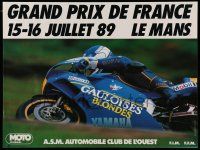 9x612 GRAND PRIX DE FRANCE 16x21 French special '89 cool motorcycle racing image!