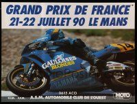 9x613 GRAND PRIX DE FRANCE 16x21 French special '90 cool motorcycle racing image!