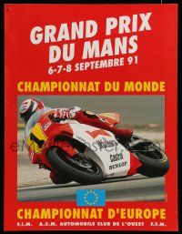 9x614 GRAND PRIX DE FRANCE 17x22 French special '91 cool motorcycle racing image!