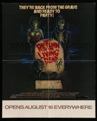 9x229 RETURN OF THE LIVING DEAD 16x20 special '85 punk rock zombies by tombstone ready to party!