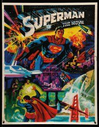 9x262 SUPERMAN 22x28 special '78 comic book hero Christopher Reeve, cool Bart Doe artwork!