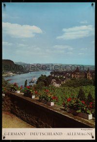 9x035 GERMANY 20x29 German travel poster '65 Remagen/Rhein, cool image of countryside!