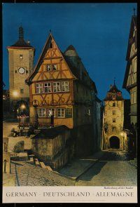 9x036 GERMANY 20x29 German travel poster '65 Rothenburg ob der Tauber, great image!