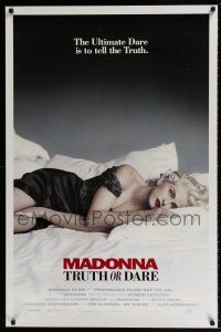 9x448 TRUTH OR DARE 27x41 video poster '91 Madonna, ultimate dare is to tell the truth!