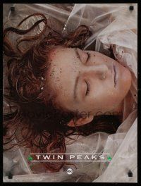 9x484 TWIN PEAKS tv poster '90 David Lynch mystery series, image of dead Laura Palmer!