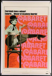 9y033 CABARET linen 1sh R74 Liza Minnelli in Nazi Germany, Bob Fosse, winner of 8 Academy Awards!