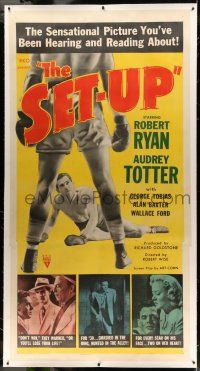 9z029 SET-UP linen style A 3sh '49 image of boxer Robert Ryan in ring, Robert Wise boxing classic!