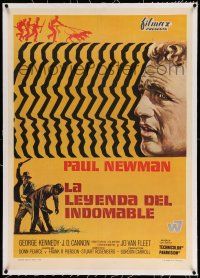 9z113 COOL HAND LUKE linen Spanish '68 cool different art of Paul Newman, prison escape classic!