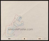 1a463 PLUTO animation art '70s Disney, great cartoon pencil drawing of Mickey's best friend dog!
