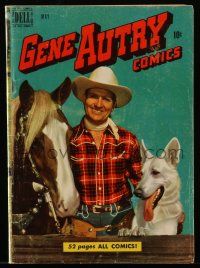 1a383 GENE AUTRY COMICS comic book May 1950 close up of Gene with Champion & his dog!
