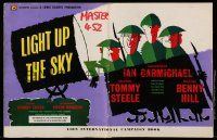 1a511 LIGHT UP THE SKY English pressbook '60 Benny Hill, Ian Carmichael, art of WWII soldiers!