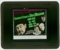 1a019 CHARLIE CHAN AT THE WAX MUSEUM glass slide '40 Sidney Toler at the hands of a dead murderer!