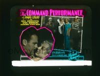 1a024 COMMAND PERFORMANCE glass slide '31 Neil Hamilton in a dual role, Una Merkel, Thelma Todd!