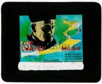 1a080 MR. WU glass slide '27 different image of Asian Lon Chaney Sr. + cool sword artwork!