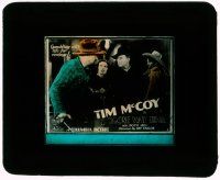 1a088 ONE WAY TRAIL style B glass slide '31 cowboy Tim McCoy gambling with life for revenge!
