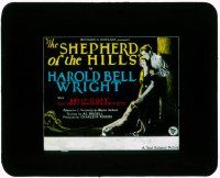 1a106 SHEPHERD OF THE HILLS glass slide '27 Harold Bell Wright's classic story of the Ozarks!