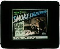 1a109 SMOKE LIGHTNING glass slide '33 George O'Brien & pretty Nell O'Day smile at baby, Zane Grey!