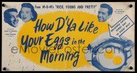 1a464 RICH, YOUNG & PRETTY 9x17 special poster '51 How D'Ya Like Your Eggs in the Morning tie-in!