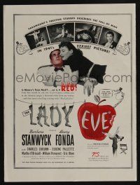 1a226 LADY EVE magazine ad '41 Preston Sturges classic starring Barbara Stanwyck & Henry Fonda!