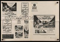 1a536 ANGRY HILLS pressbook '59 Robert Aldrich, cool artwork of Robert Mitchum with big machine gun!