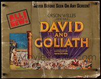 1a640 DAVID & GOLIATH pressbook '61 Orson Welles as Saul, the shepherd who became a warrior king!