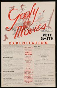 1a715 GOOFY MOVIES pressbook '30s Pete Smith drama, comedy, travel & newsreels!