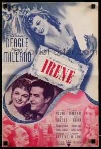 1a771 IRENE pressbook '40 pretty Anna Neagle loves handsome young Ray Milland!