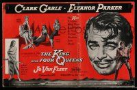 1a788 KING & FOUR QUEENS pressbook '57 great art of Clark Gable, Eleanor Parker & sexy ladies!