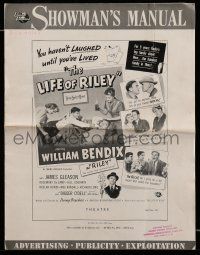 1a809 LIFE OF RILEY pressbook '49 William Bendix, you haven't laughed until you've lived it!