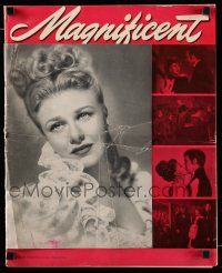 1a822 MAGNIFICENT DOLL pressbook '46 no woman ever loved more than Ginger Rogers, David Niven