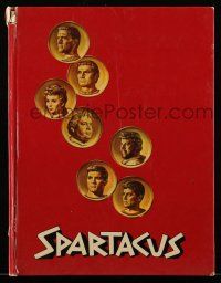 1a328 SPARTACUS hardcover souvenir program book '61 Stanley Kubrick, art of top cast on gold coins!