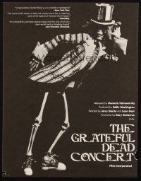 1a168 GRATEFUL DEAD MOVIE trade ad '77 Jerry Garcia in concert, wonderful skeleton image!