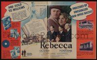 1a197 REBECCA Australian trade ad '40 Alfred Hitchcock classic, Laurence Olivier & Joan Fontaine!