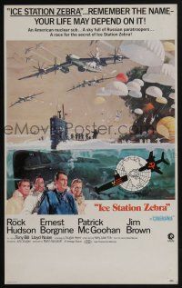 1a152 ICE STATION ZEBRA Cinerama mini WC '69 Rock Hudson, Jim Brown, Borgnine, McCall/Terpning art!