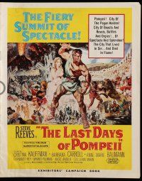 1a509 LAST DAYS OF POMPEII English pressbook '60 art of Steve Reeves in fiery summit of spectacle!
