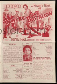 1a583 BOWERY BATTALION pressbook '51 Leo Gorcey, Huntz Hall & The Bowery Boys in the U.S. Army!