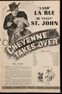1a606 CHEYENNE TAKES OVER pressbook '47 Lash La Rue, Al Fuzzy St. John, western mystery!