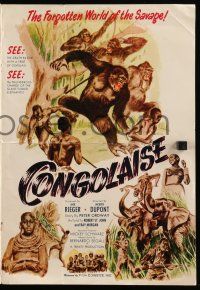 1a618 CONGOLAISE pressbook '50 great African jungle animal images, gorillas, lions,elephants,rhinos!