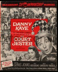 1a621 COURT JESTER pressbook '55 wacky Danny Kaye, Basil Rathbone, comedy classic!