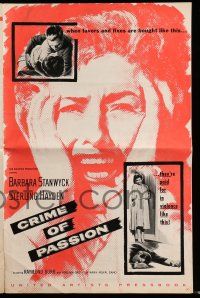 1a625 CRIME OF PASSION pressbook '57 Barbara Stanwyck, Sterling Hayden, Raymond Burr, Fay Wray