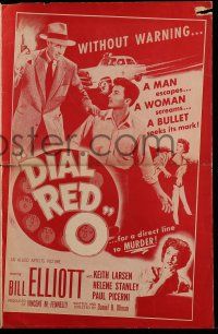 1a653 DIAL RED O pressbook '55 a man escapes, a woman screams, a direct line to MURDER!