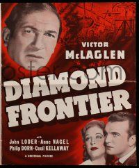 1a654 DIAMOND FRONTIER pressbook '40 Victor McLaglen mines for diamonds in South Africa!