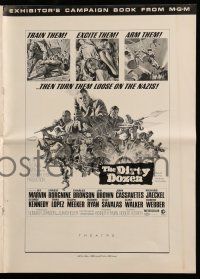 1a657 DIRTY DOZEN pressbook '67 Charles Bronson, Jim Brown, Lee Marvin, Ernest Borgnine, Cassavetes