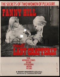 1a673 FANNY HILL MEETS LADY CHATTERLEY pressbook '67 Barry Mahon, secrets of 2 women of pleasure!