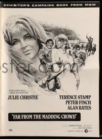 1a674 FAR FROM THE MADDING CROWD pressbook '68 Julie Christie, Terence Stamp, Finch, Schlesinger