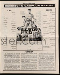 1a679 FLAMING STAR pressbook '60 Elvis Presley playing guitar & close up with rifle, Barbara Eden