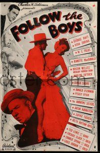 1a683 FOLLOW THE BOYS pressbook R49 W.C. Fields, George Raft, Zorina, Orson Welles, Dietrich!