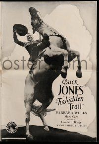 1a686 FORBIDDEN TRAIL pressbook '32 Buck Jones in a battle of lead & wits with LOVE as the reward!